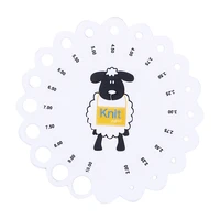 rorgeto plastic knitting needle measure ruler sweater gauge tool sewing accessory sizes 2mm 10mm sheep round stitch gauge