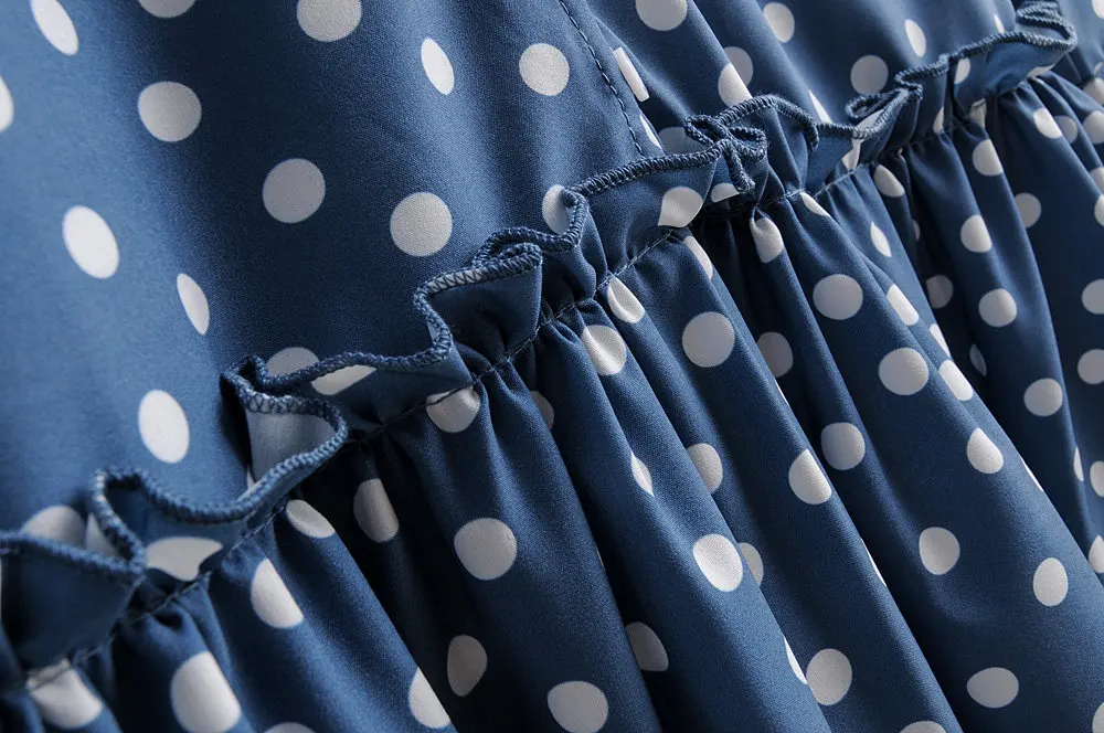 Женское винтажное кружевное платье повседневное облегающее в горошек с