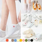 Милые носки в полоску, милые белые носки в стиле преппи с мультяшными персонажами, женские носки в стиле Харадзюку, женские носки в Корейском стиле