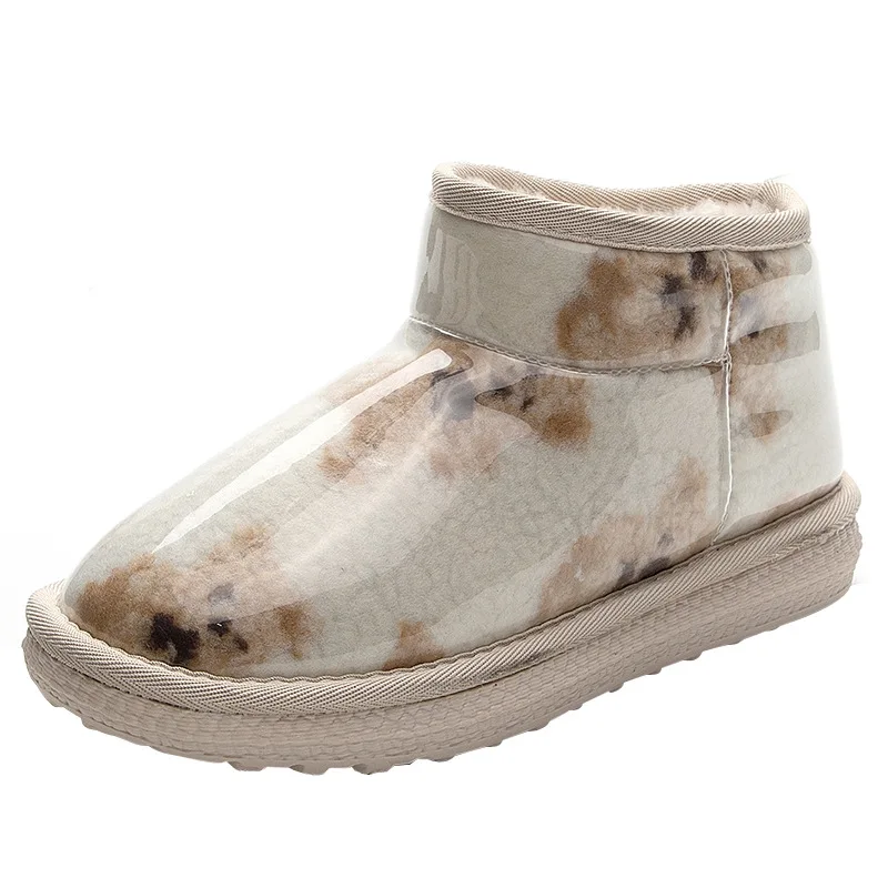 

Shoes Women Snow Boots Waterproof Winter Warm Short Boots for Women Ankle Boots Leather Non-slip Outdoor Women Snow Boots