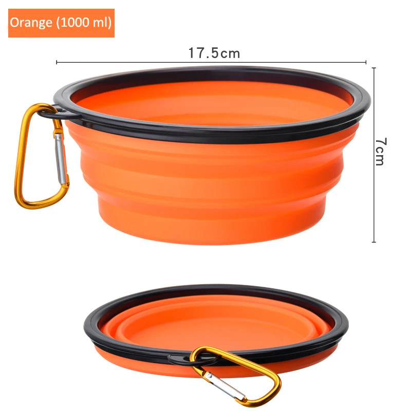 

Foldable Dog Bowl Travel Outdoor Portable Silicone Large Water Food Bowl Foldable for the Dog Pet Puppy Collapsible Pet Feeder