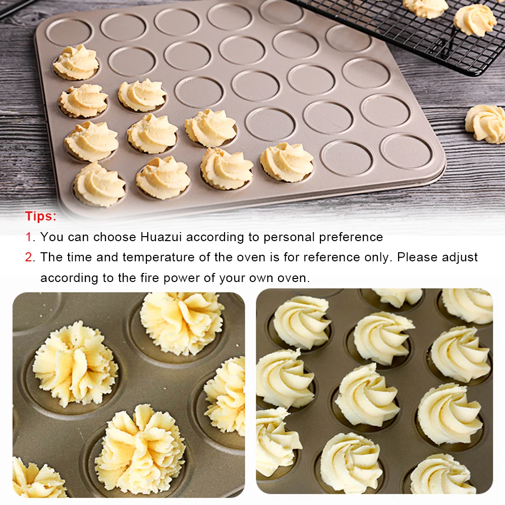 

30 Macarone Cake Baking Tray Plate Cookie DIY Non-Stick Baked Snacks Kitchen Cooking Tool Carbon Steel Durable Wild Application