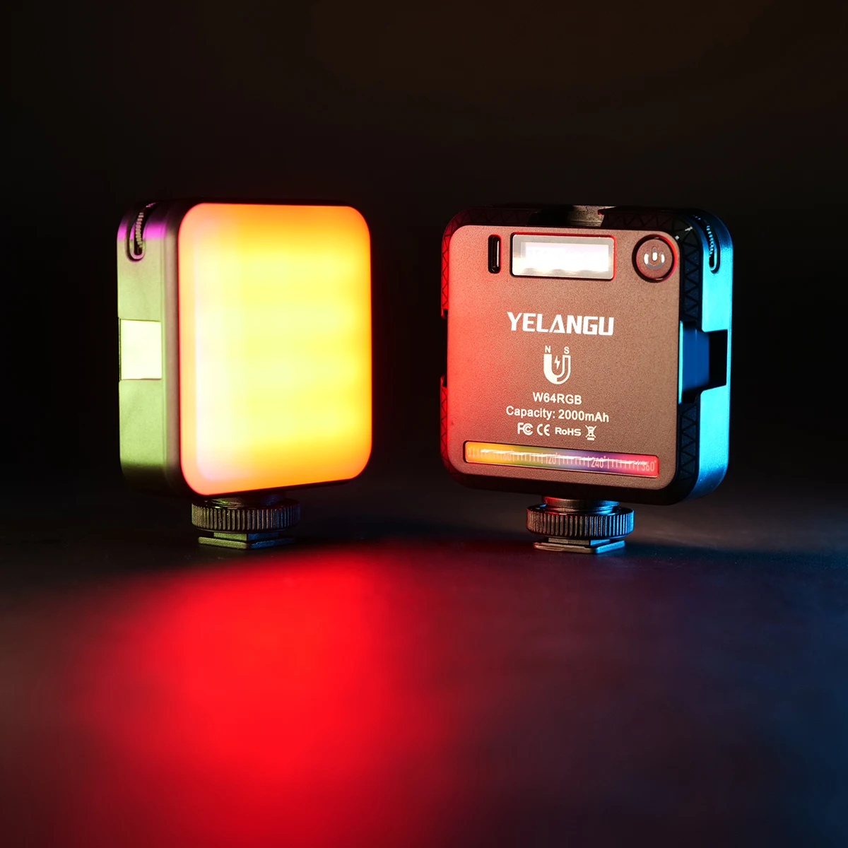 YELANGU RGB видео светильник мини светодиодная камера W64 6W CRI95 + Перезаряжаемая панель