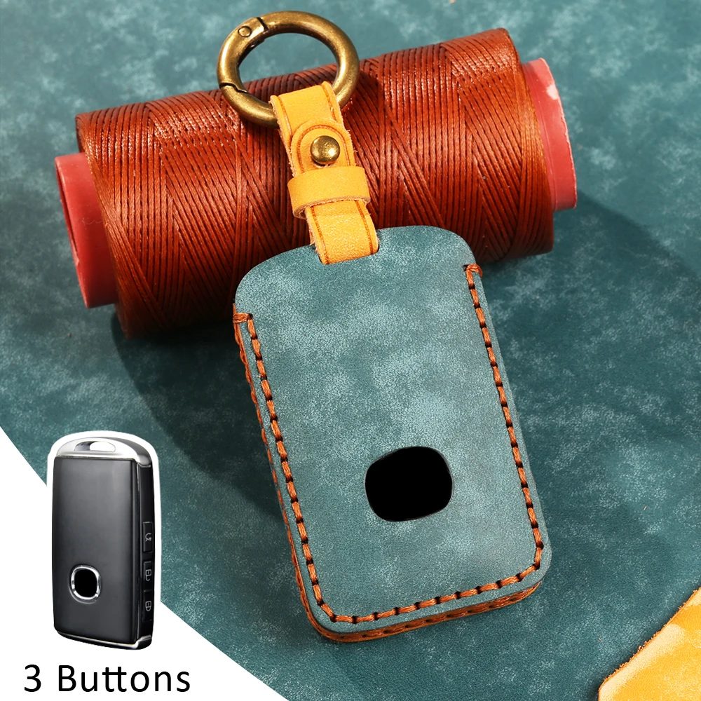 

Leather Key Case for Mazda 3 2020 2019 Accesorios for Alexa 3 CX4 CX5 CX8 19-up 3 Button Protection Holder Buckle Accessories