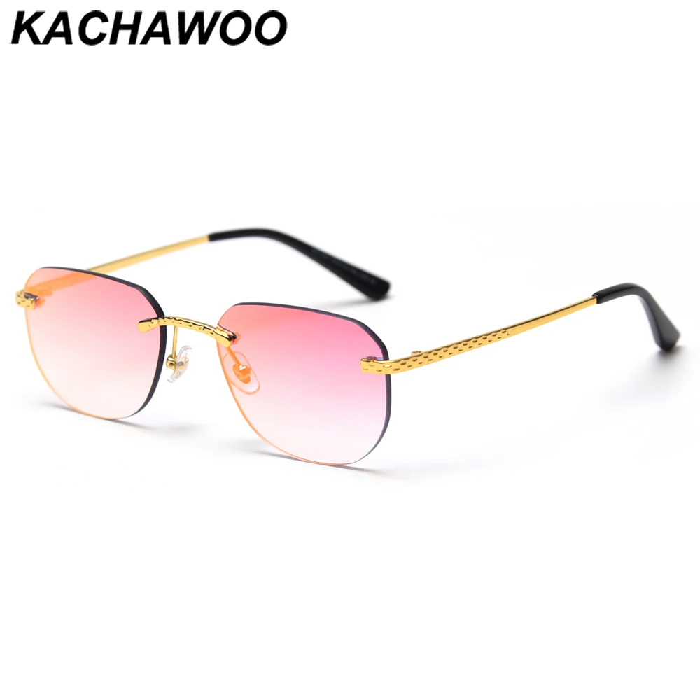 

Kachawoo Квадратные Солнцезащитные очки без оправы, синие, зеленые, красные зеркальные солнцезащитные очки, модные женские, мужские, унисекс, весенние, сплав, высокое качество, uv400