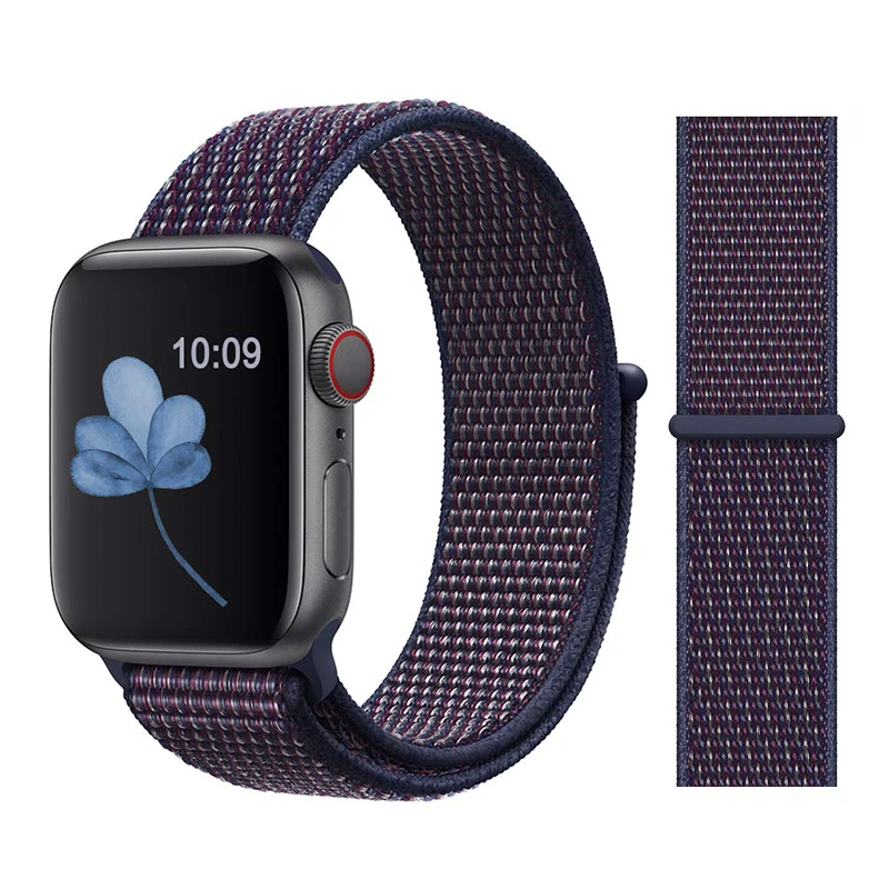 8 indigo Ремешок для apple watch 5 44 мм 40 мм 42 мм 38 мм iwatch Series 3 2 1 нейлоновый спортивный ремешок для часов Браслет apple watch 5 4 band - Цвет ремешка: 8 indigo