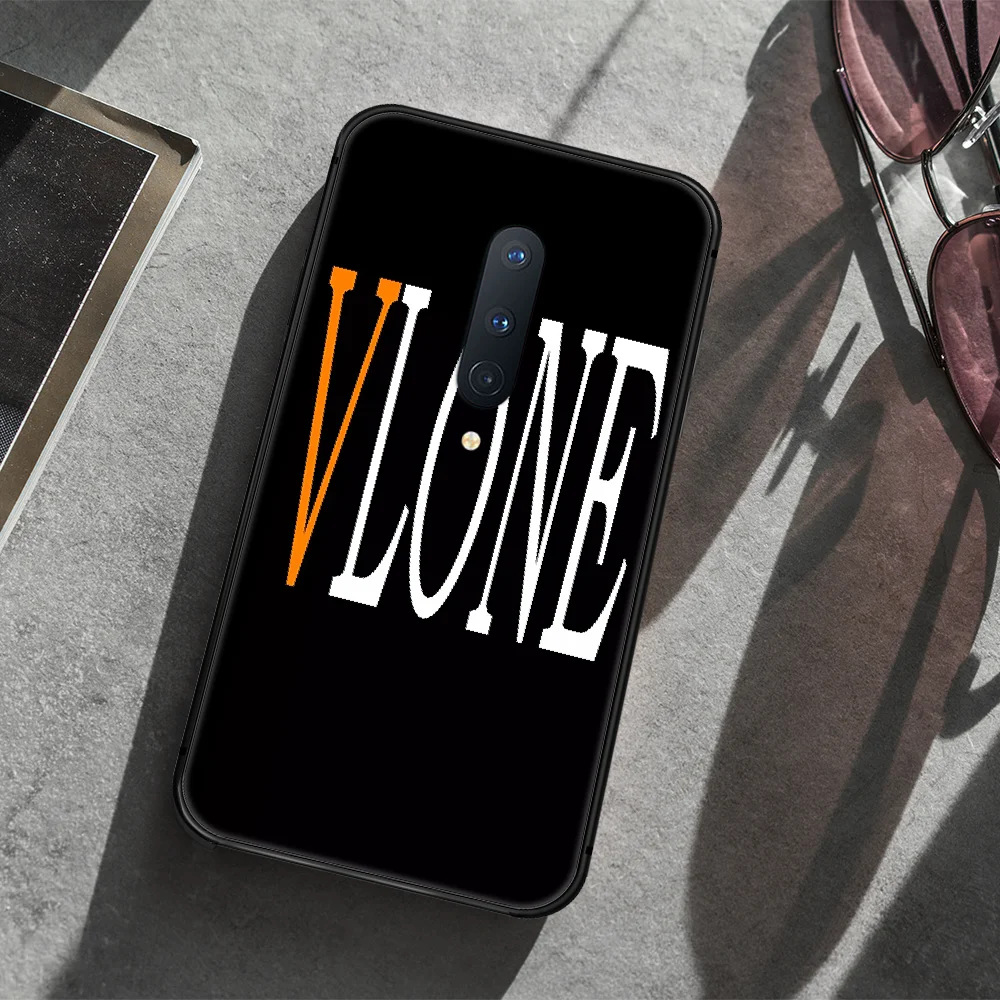

American trend Vlone Phone Case Cover Hull For 1+ Oneplus 5T 6 6T 7 7T 8 8T Pro black Back Painting Waterproof Tpu Etui Luxury