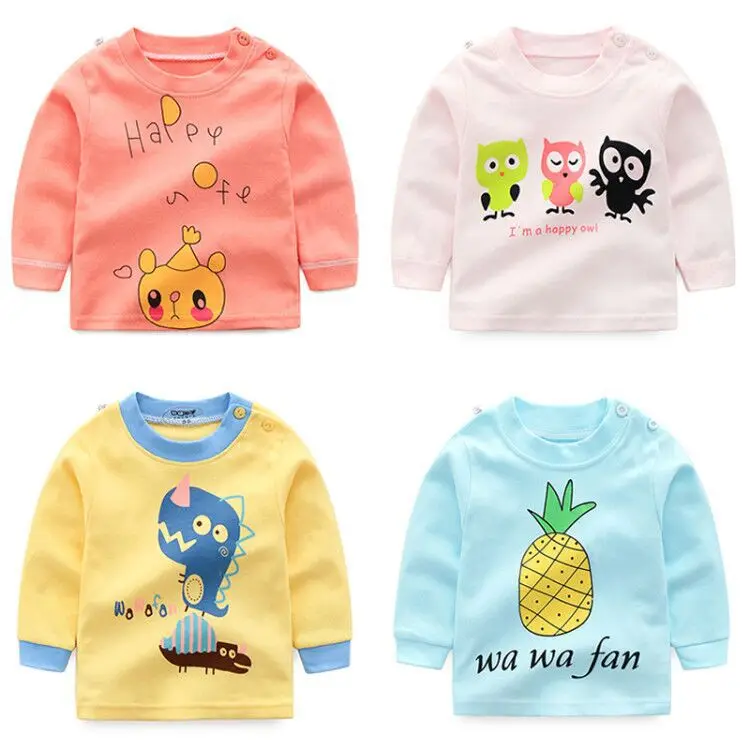 Футболки для новорожденных футболки девочек и мальчиков летние хлопковые топы с