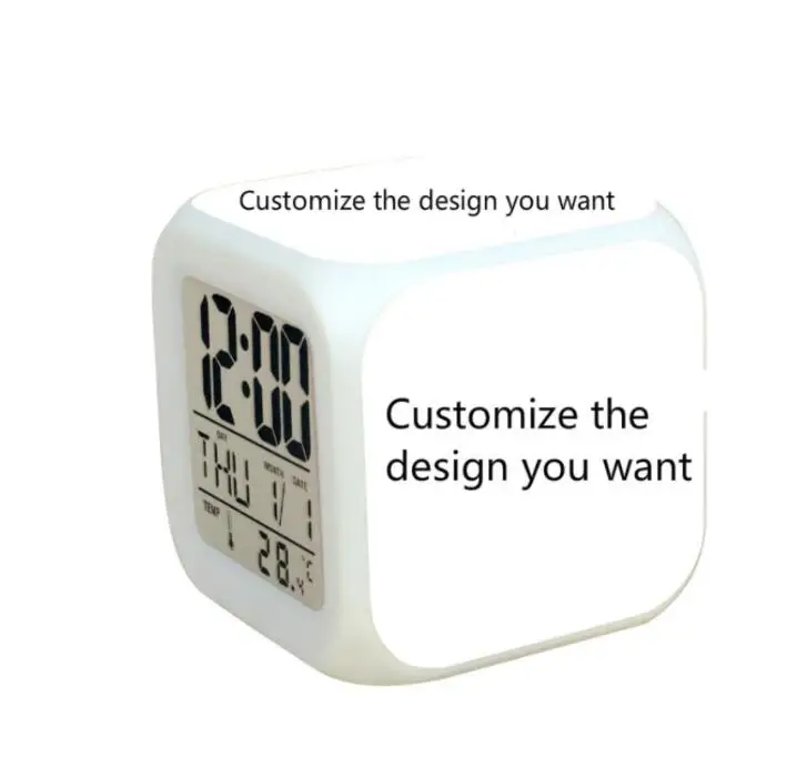 7 видов цветов изменить Аниме игры мультфильм игрушки Led детский будильник