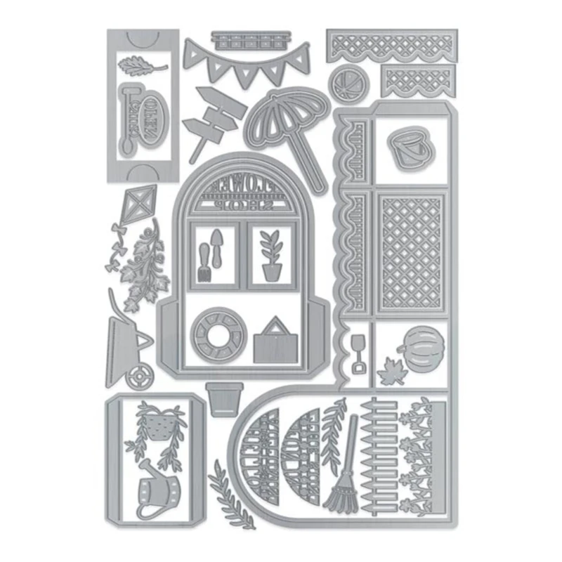

Garden Metal Cutting Dies Stencil DIY Scrapbook Album Paper Card Template Mold