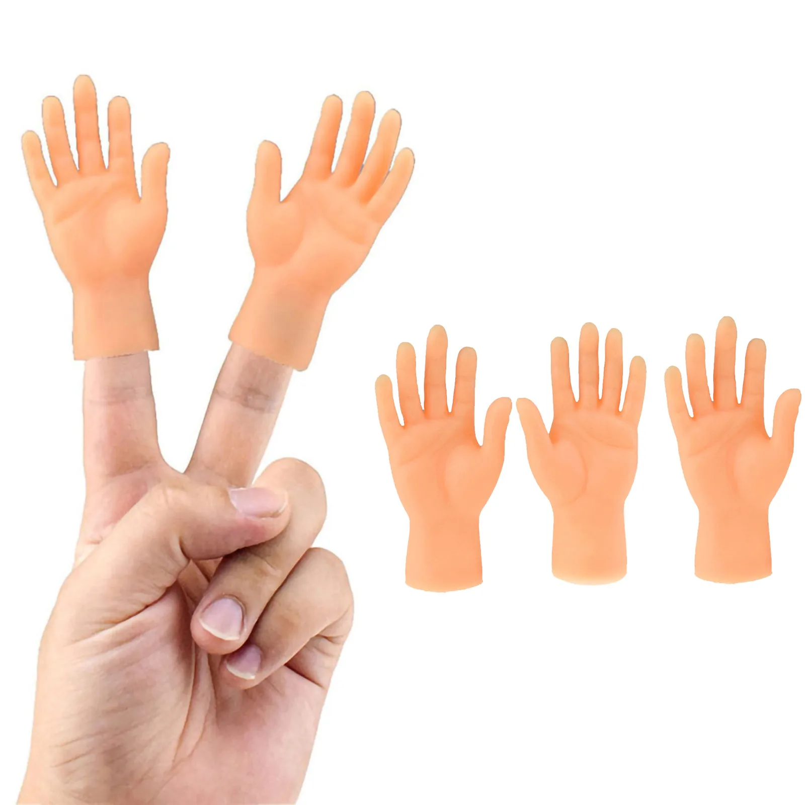 

New Finger Puppet Novelty Funny Mini Left & Right Finger Hand For Game Party Gags Practical Jokes Funny Toys Dropshipping