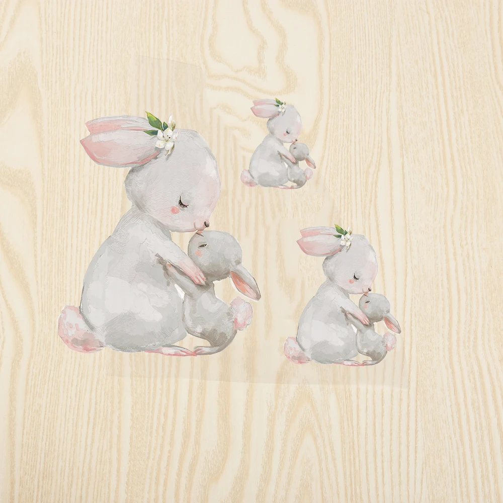 3 шт. футболка с кроликами и железом сделай сам украшение моющийся уровень