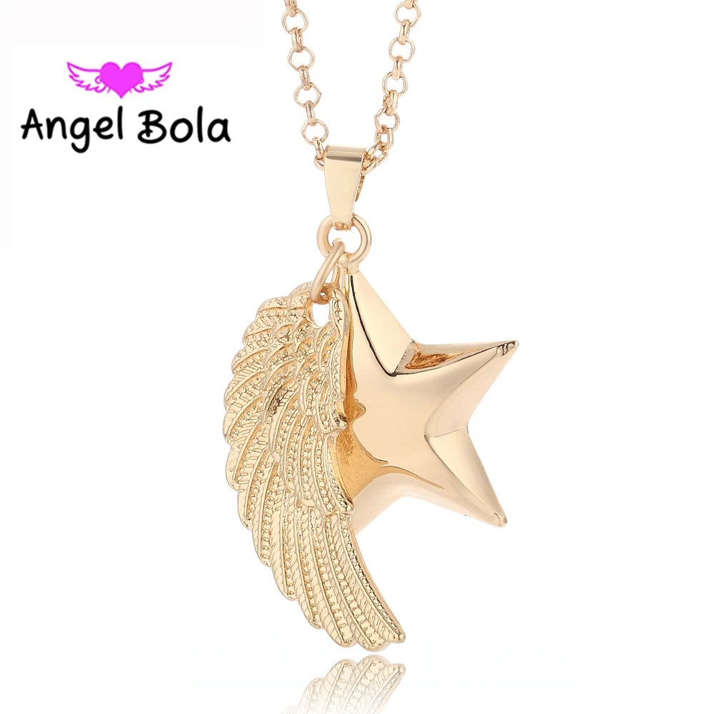 Ангел бола 28 мм 10 шт. оптом крылья пятиконечная звезда форма звук Ожерелье