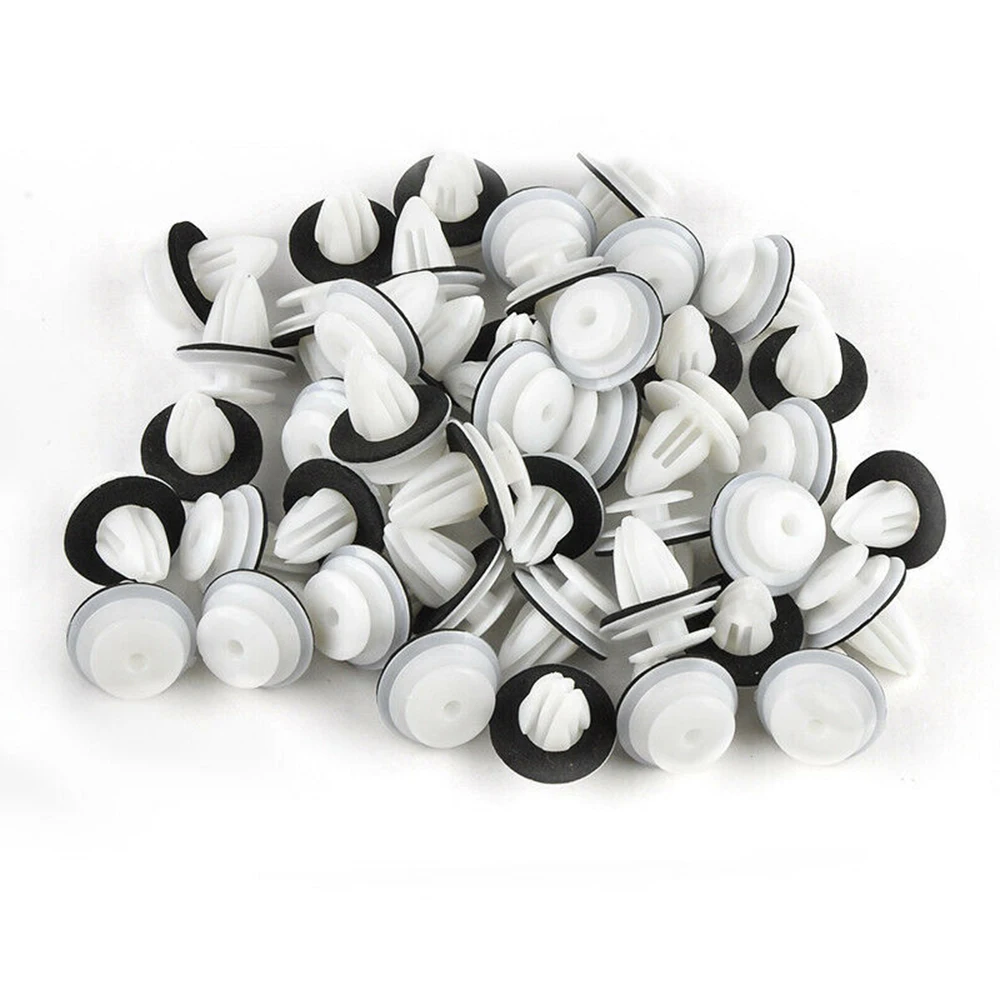 

100Pcs Universal Auto Fastener Clips Retaining Door Panel Clips Bumper Clips Interior Fender Screw Rivet Fastener Fastener Clips