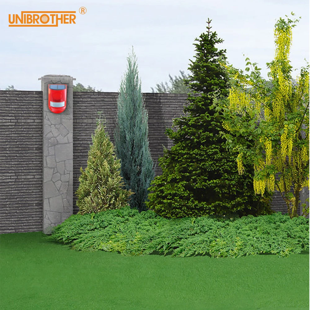 6 светодиодный сигнализация работающая от солнечной батареи красный свет датчик