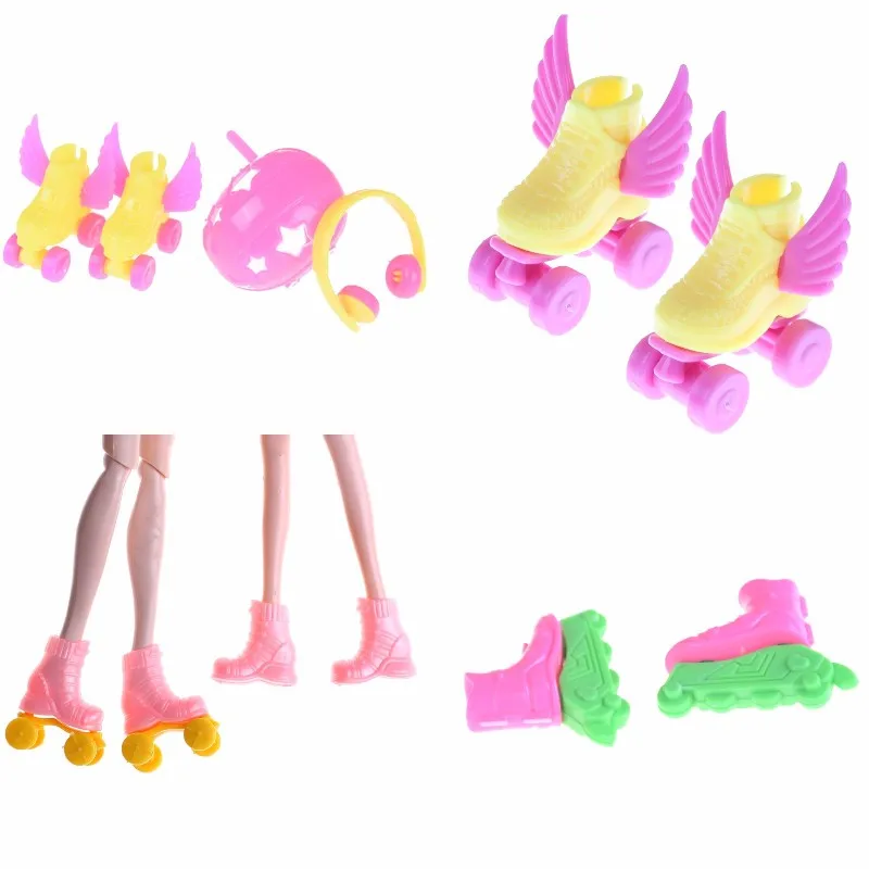 Детская игрушка для девочек аксессуары роликовых игр 1 комплект обувь коньков +