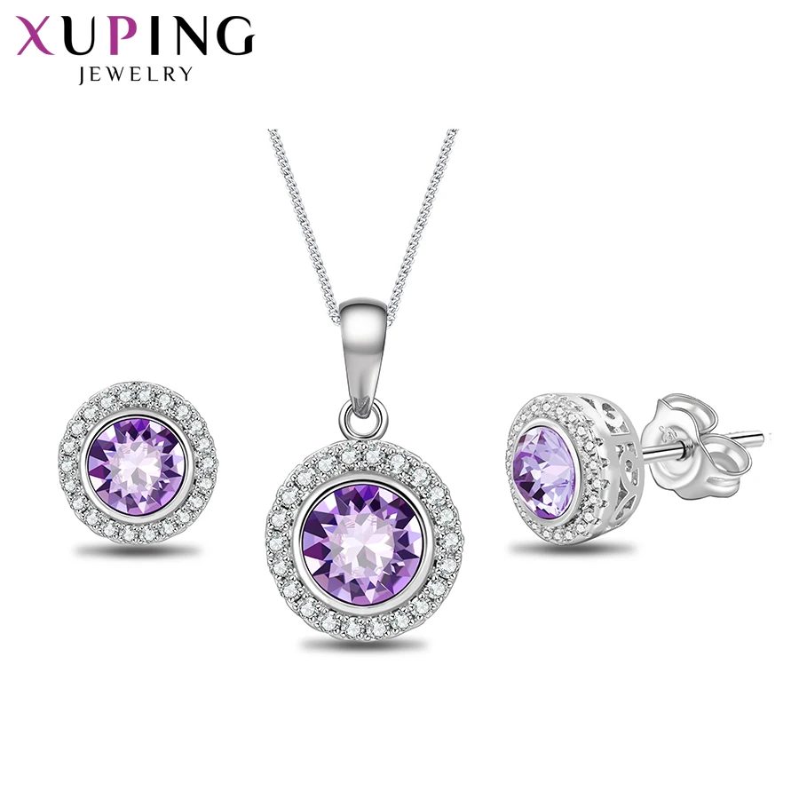 Xuping новые ювелирные изделия серьги ожерелье набор кристаллов от Swarovski Европейский Стиль Вечерние юбилей подарок для женщин S179.2-60114