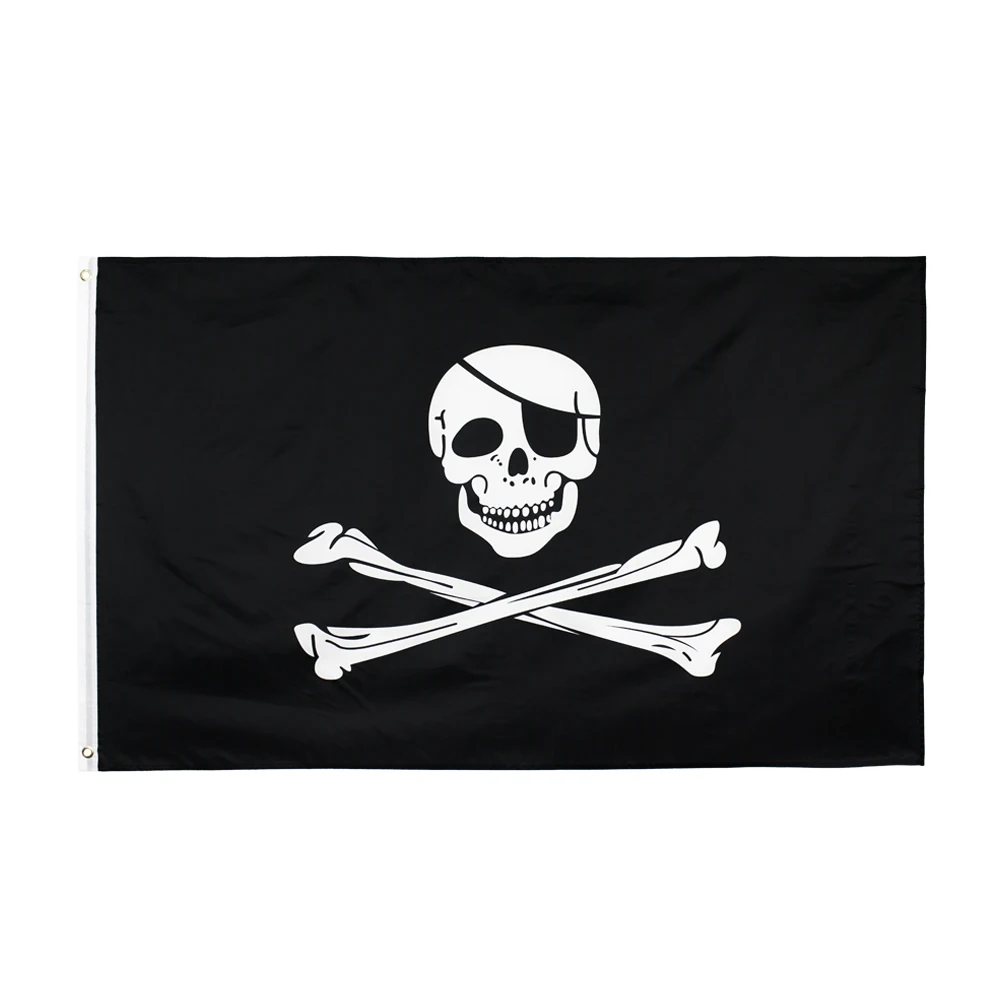 

ELECTION 90x150cm Large Skull Headband Crossbones Pirates Flag Jolly Roger pirate flag
