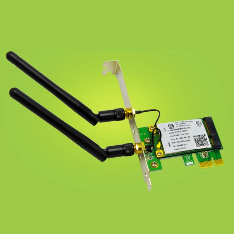 Плата расширения WIE5102 PCIe-SATA3.0 Двухдиапазонная 2 4/5 ГГц Встроенная Wi-Fi PCI-E сетевая