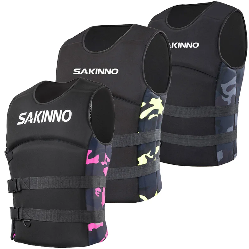 

Спасательный жилет для взрослых, плавучесть, плавание, катание на лодках, лыжах, костюм для выживания, Размеры S -XXXL, неопреновый спасательный жилет