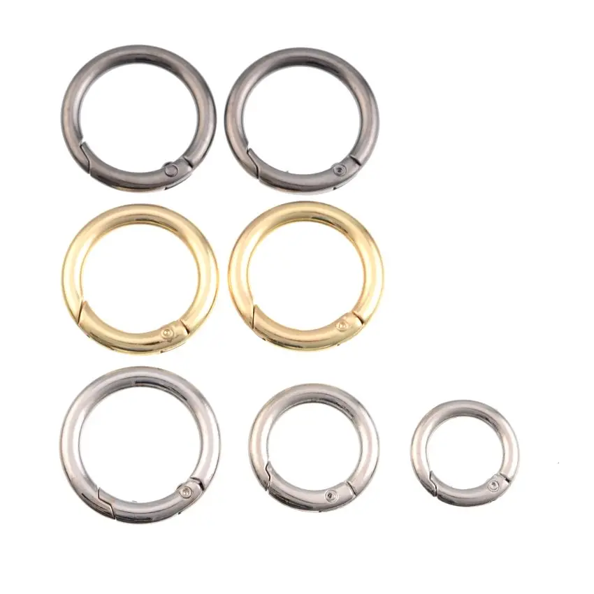 2 шт. 25/28/35 мм несварная кожаная сумка поделки из металла пружинные кольца круглый