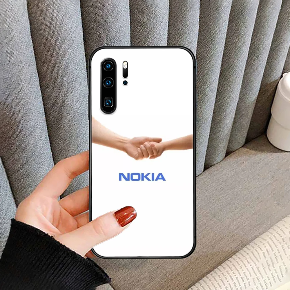 

Funny Nokia Phone Case Cover For Huawei P Mate Smart 10 20 30 40 Lite Z 2019 Pro Black black cover painting back tpu Etui luxury