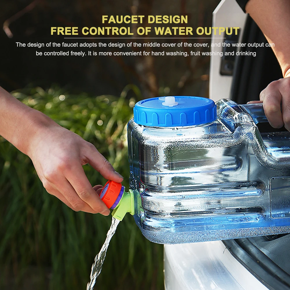

5.5L/10LFood Grade Car Wate Capacity Outdoor Water Bucket Portable Water Container with Faucet Water Barrel Water Storage Bucket