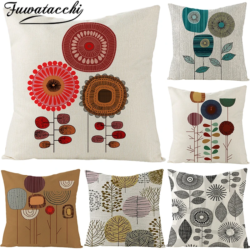 Постельное белье с геометрическим узором Fuwatacchi наволочка принтом одуванчиков