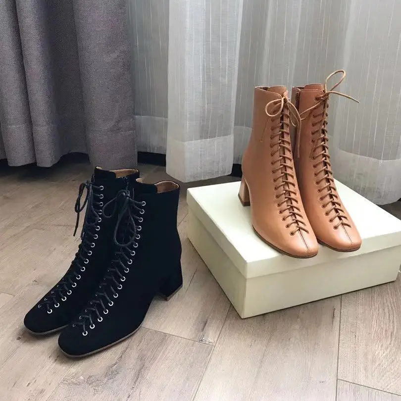 Хит продаж женские ботильоны из коровьей кожи Новинка 2019 года осенние модные