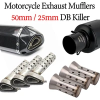 25 51mm motorcycle exhaust pipe mufflers silencer db killer for akrapovic sc project m4 ar slip on pipes for moto exhaust pipe