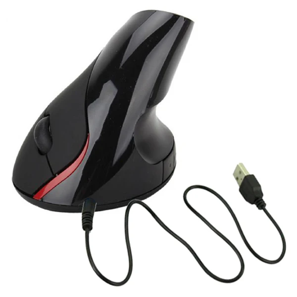 black Etmakit, эргономичный дизайн, USB, Вертикальная оптическая мышь, заживление запястья, для компьютера, ПК, ноутбука, настольная мышь для предотвращения - Цвет: black