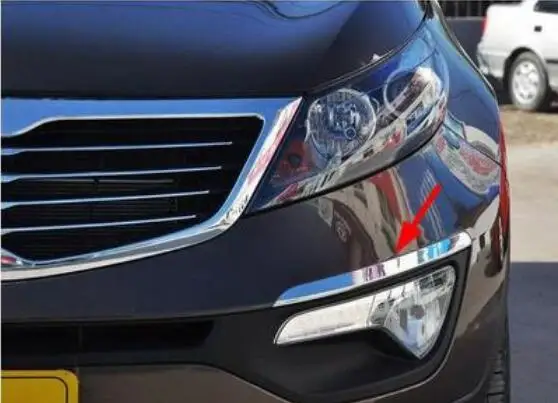 For Kia Sportage R 2011-2014 Front Fog Lamp Bright Eyebrow Modified Frame | Hoods