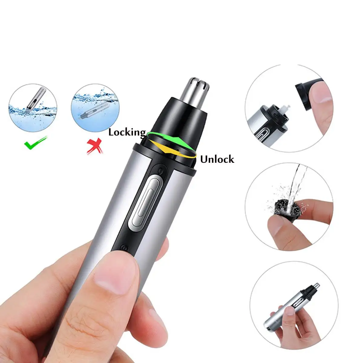 

5 IN 1 Electric Shaver Rotating Shaver Multi-function Man/Women Professional Hair Trimmer Ear Nose Mustache Beard Hair Removal