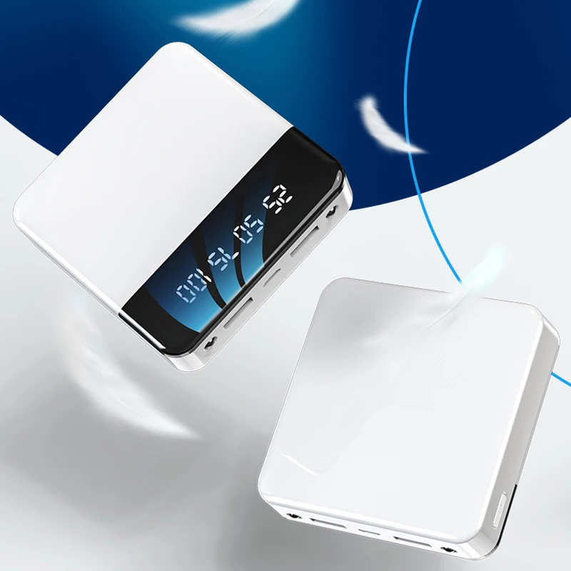 Mi ni power Bank, 20000 мА/ч, для iPhone 8, Xiaomi mi, внешняя батарея, power bank, быстрая зарядка, повербанк, светодиодный, цифровой дисплей