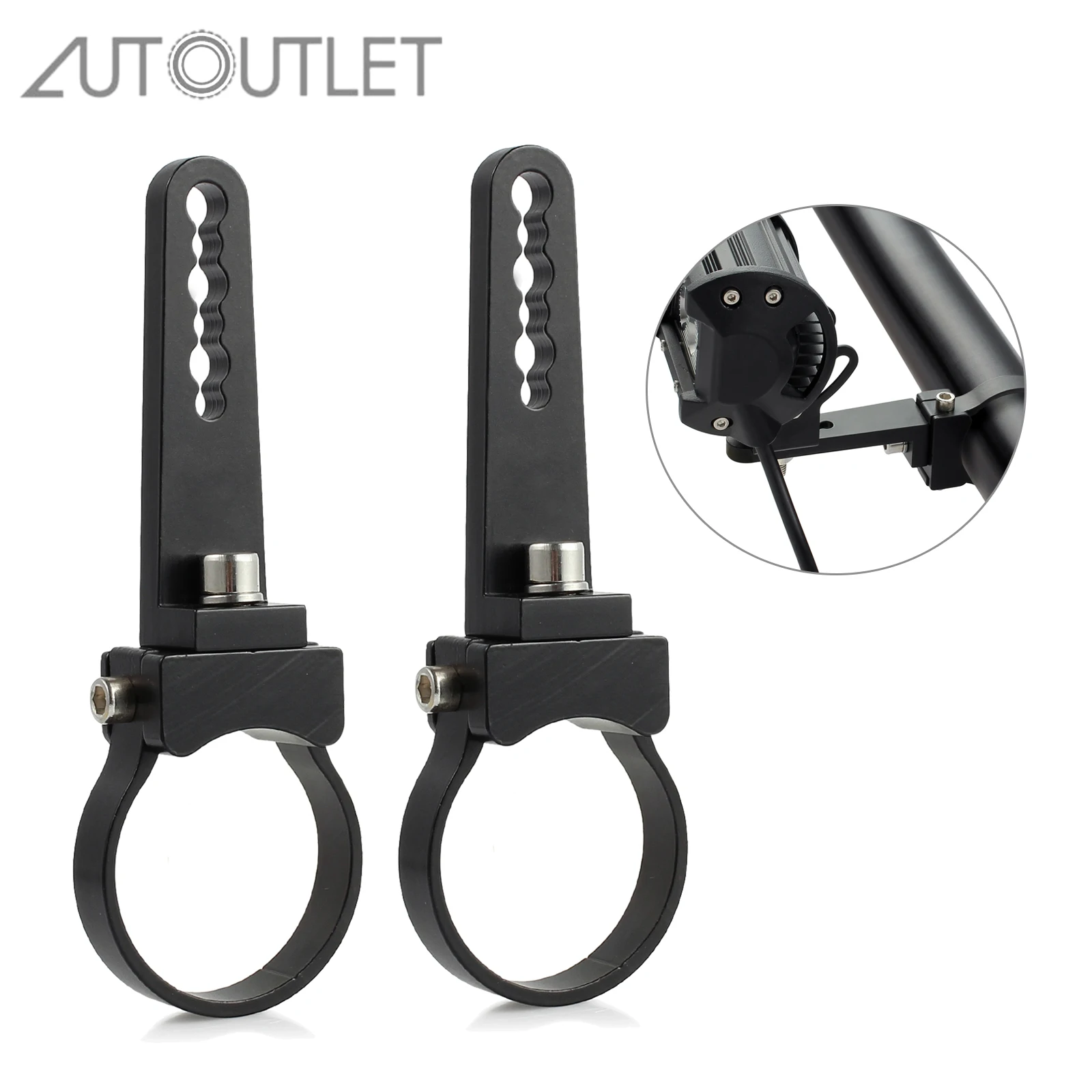 AUTOUTLET 2 шт. 51 мм круглые скобки быка бар светодиодный светильник Монтажная стойка