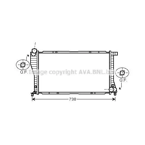 Радиатор BMW E39 2.0D 4.0D 98 05 AVA QUALITY COOLING BWA2234|Диски колёсные| |