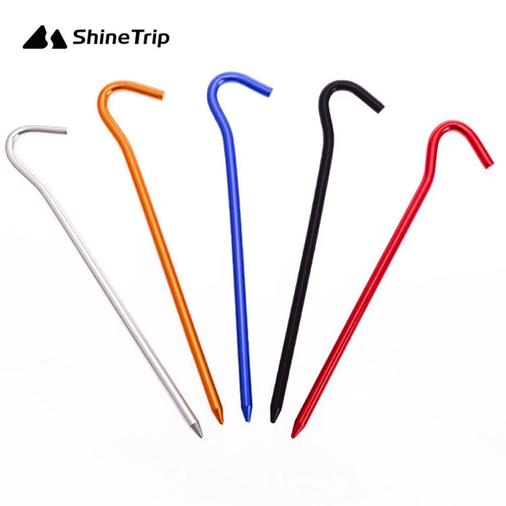 

New 1/4pcs/Lot 18cm Tent pegs Aluminum Round Tent Stake Alloy Silver Tent Pegs Outdoor nails Tent Accessories High Quality