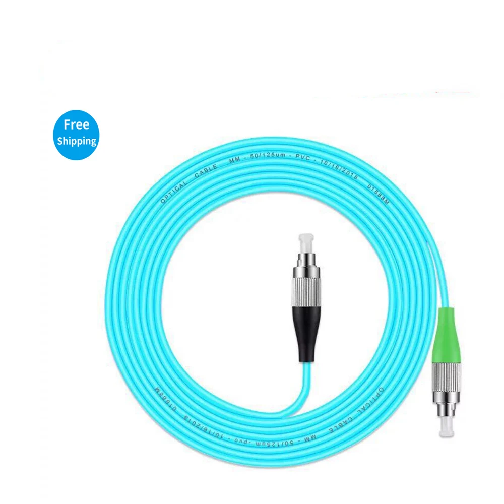 

Free Shipping 5PCS/lot FC/APC -FC/UPC OM3 Fiber Optic Patch Cord 10G 50/125 Fiber Cable Multimode Simplex Optical Jumper