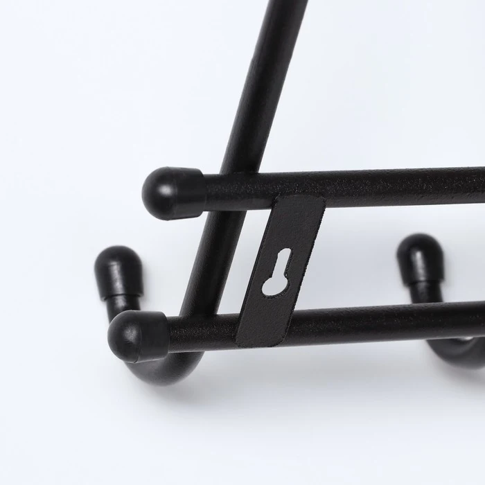 Настенный вешалка с полкой Comfort черный для дома Вешалки для одежды Органайзер для хранения предметов Шкаф для одежды Вешалки для пальто Мебель для гостиной.