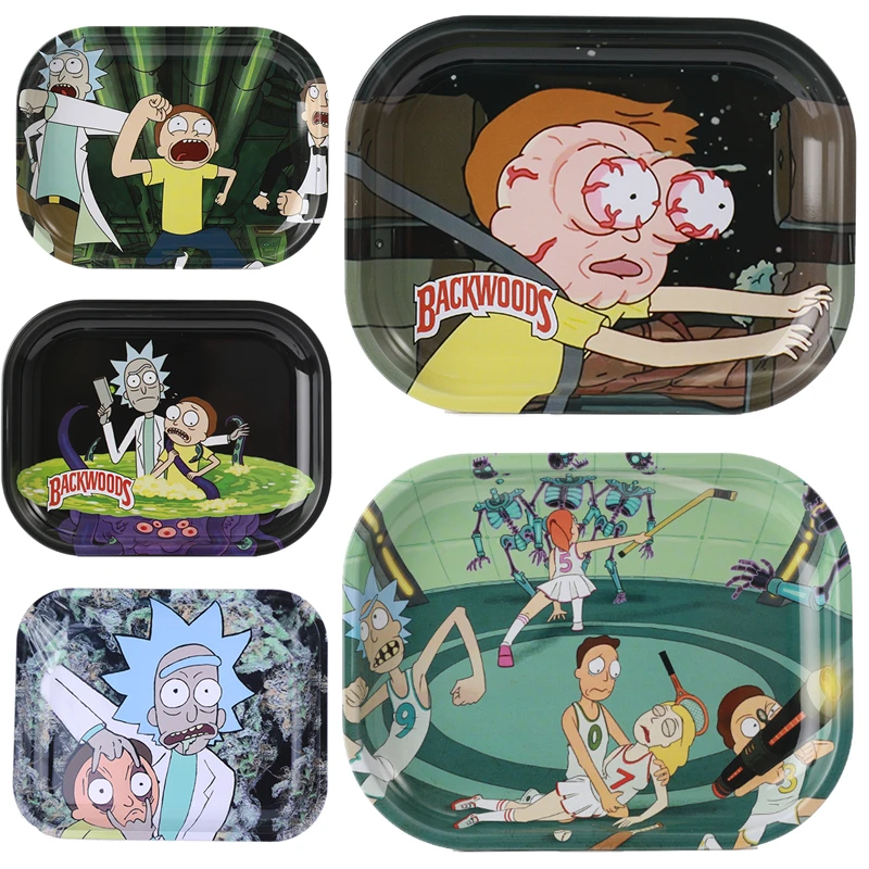 

Metal Tin Rolling Tray 18cm*14cm Smoking Accessories Tobacco Rolling Papers Herb Grinder Small Tray Tobacco Storage Plate