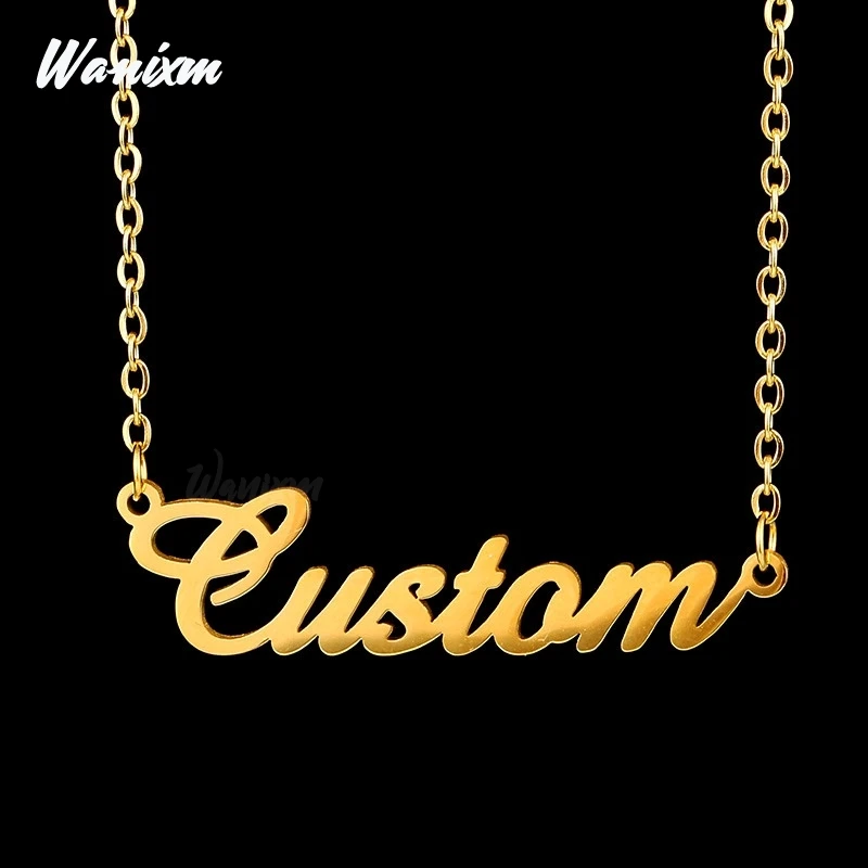 Ожерелье с кулоном женское из нержавеющей стали индивидуальное ожерелье буквой