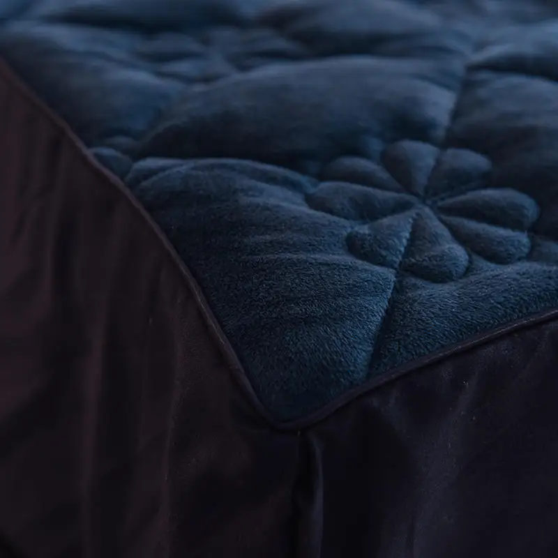 

Plush Bedding Fitted Sheet Velvet King Queen Soft Thicken Non-Slip Deep Pocket Bed Set Sheet Protective Cover for Bed Mattress