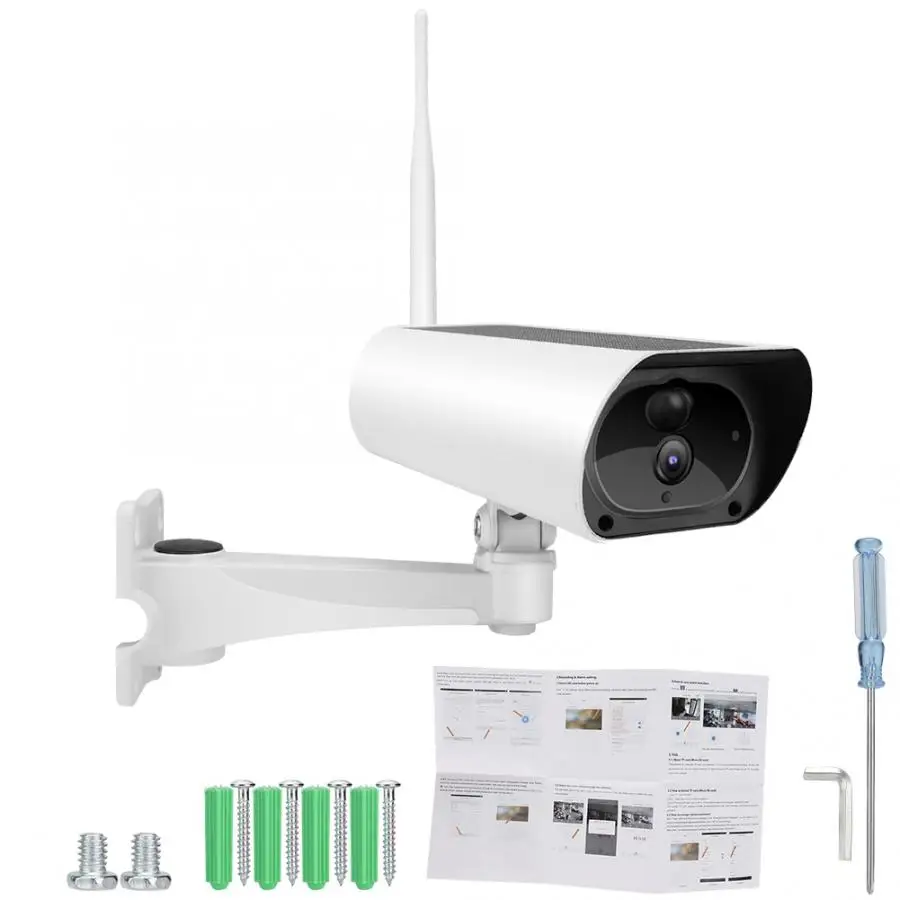 Мини Солнечная микро камера 1080P наружная 4 X Zoom Беспроводная wifi водонепроницаемая