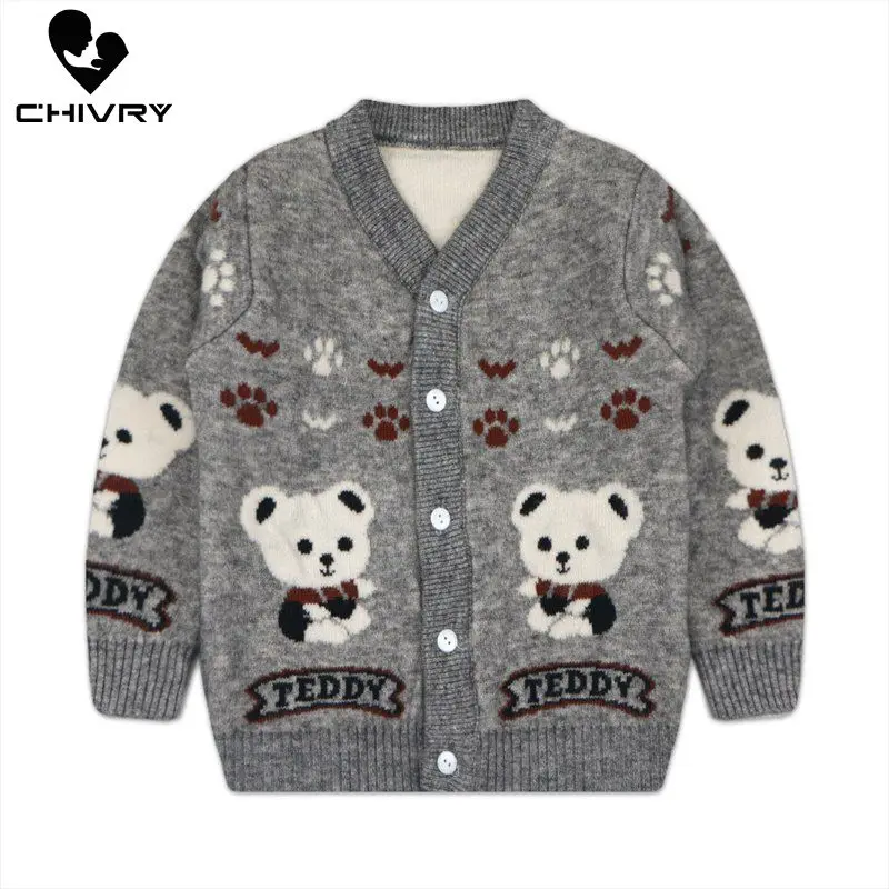 Новинка 2020 Детский кардиган свитер осенне-зимние вязаные свитеры на пуговицах с