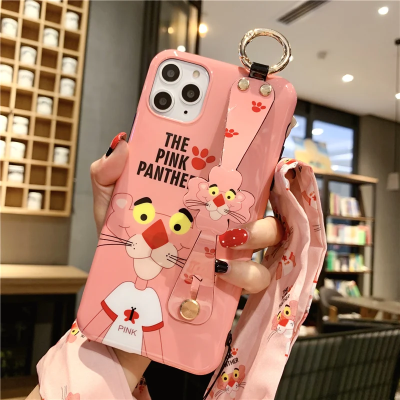 Чехол для iPhone 11 pro max милый мультяшный чехол iP 6/6s + Розовая пантера мягкий X XS MAX/XR с
