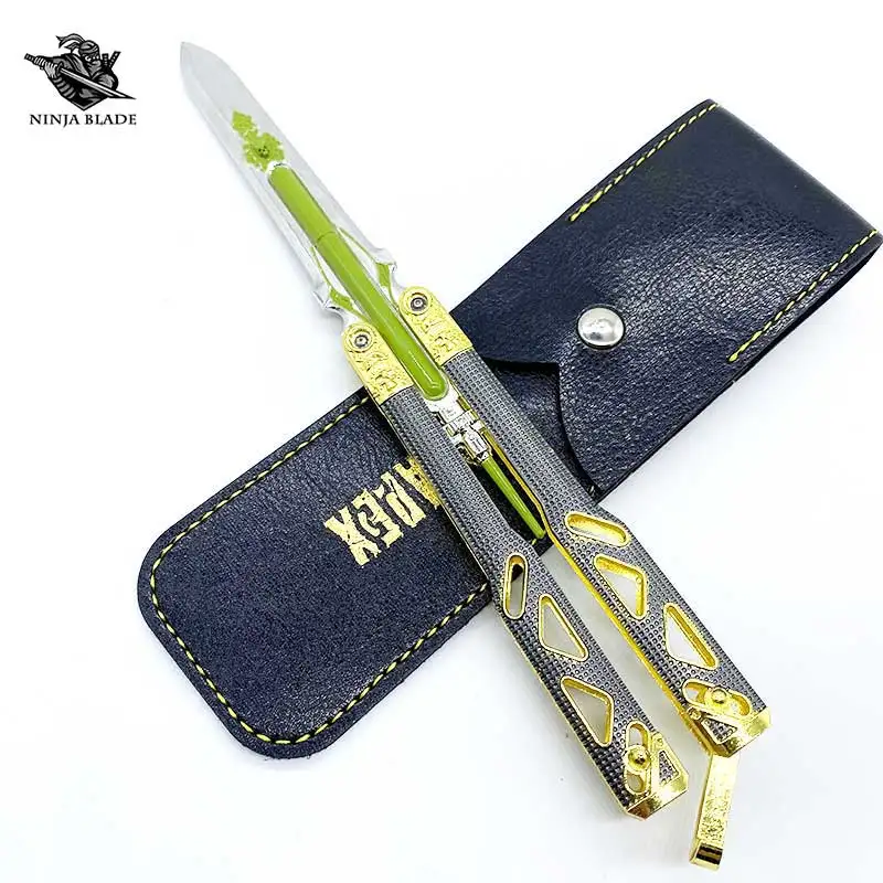 Apex Legends Octane Balisong нож-бабочка неточенная Металлическая Модель дисплея только для