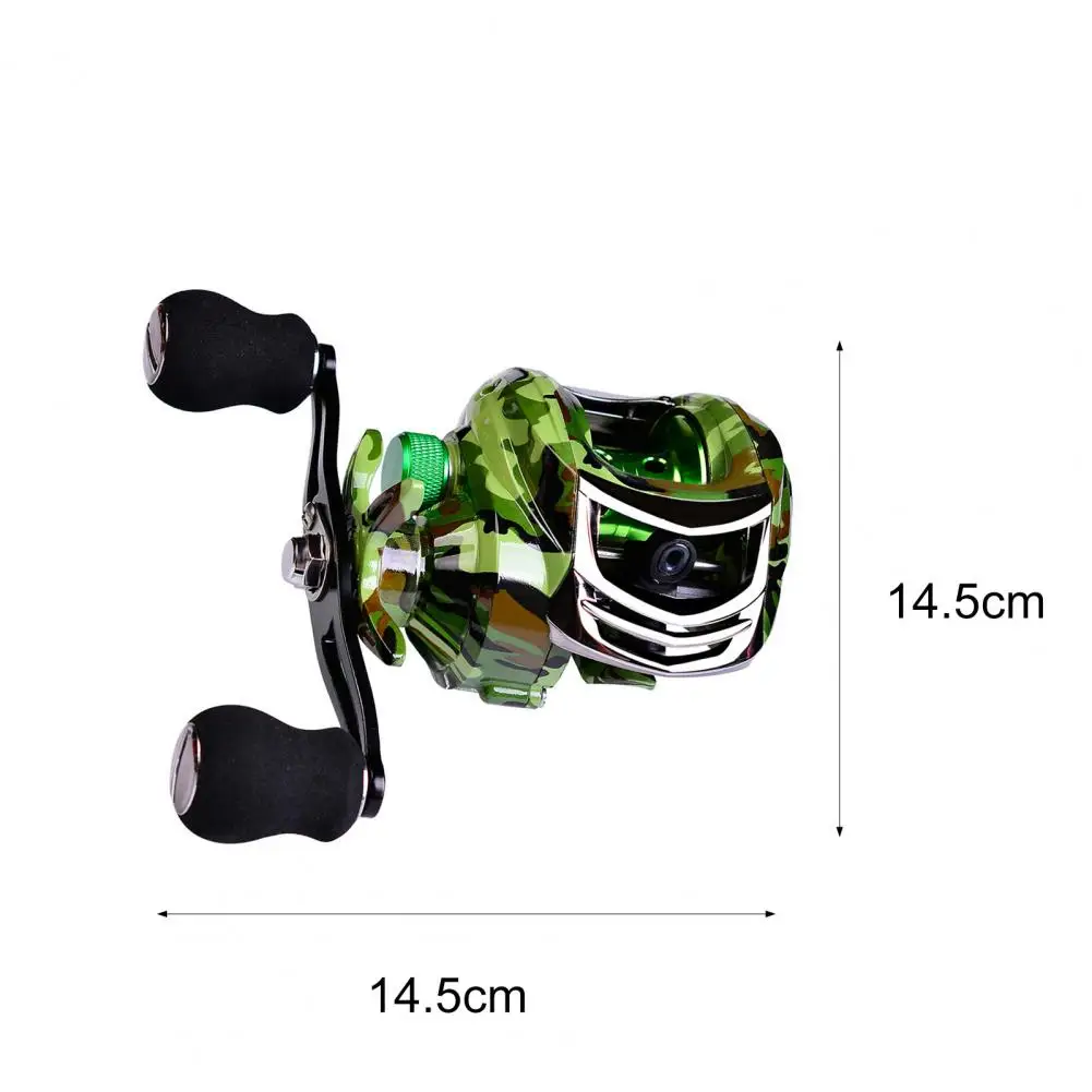 Fishing Reel 7.2:1 Gear Ratio Multifunction Metal Drop Wheel 18+1 Axis Seafishing Wire Line Reel Camouflage Baitcasting Reel