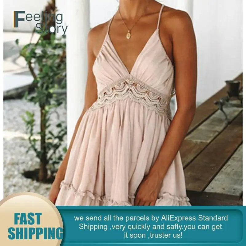 Белое кружевное платье на бретельках хлопковое льняное мини-платье пикантная