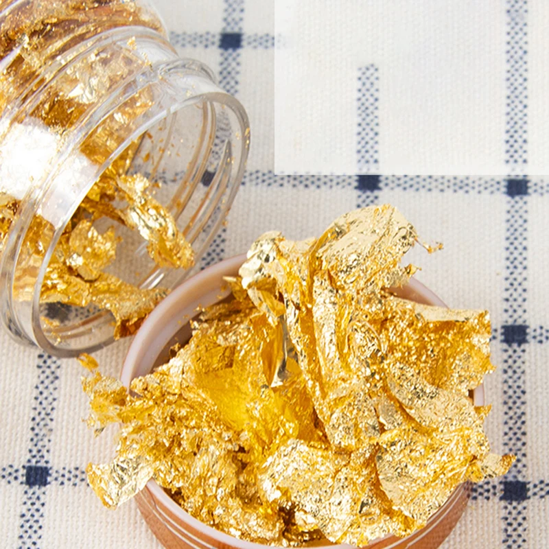 

Imitation Gold Copper Foil Sequins Craft Leaf Flake Sheets Bulk Foil Paper For Gilding DIY Nail Art Decor Jewelry Making