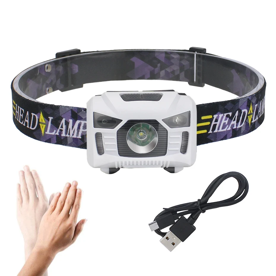 5 Вт датчик движения тела головной светильник мощный светодиодный налобный